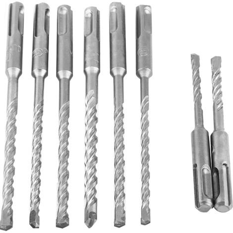 Ensemble de 17 forets et burins pour marteaux perforateurs électriques, outils de perçage et de rainurage du béton (1/5)
