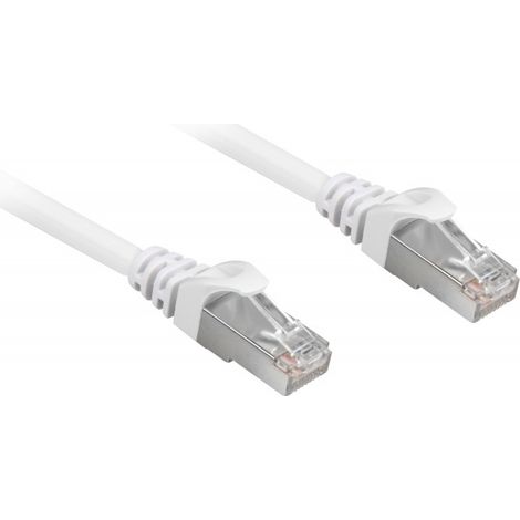 Sharkoon Patchkabel RJ45 Cat.6a SFTP, Kabel, weiß, 1,5 Meter, LSOH (Halogenfrei)