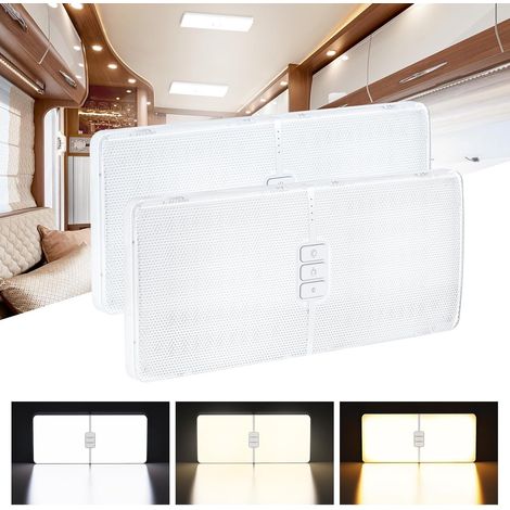 plafonnier led 12 v 192 led 1800 lm réglable 3000-6000 k pour camping-car bateau caravane (1/5)