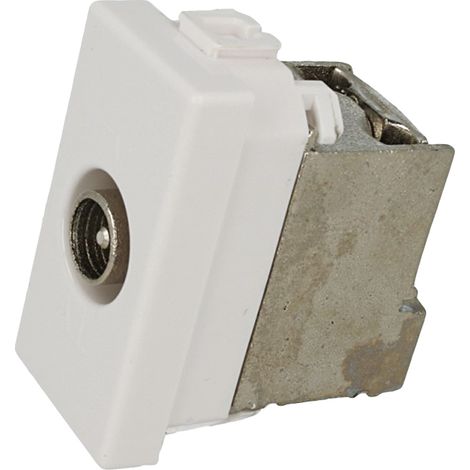 Presa TV Passante Maschio Bianco Compatibile Bticino Matix SD6173D-3 (1/2)
