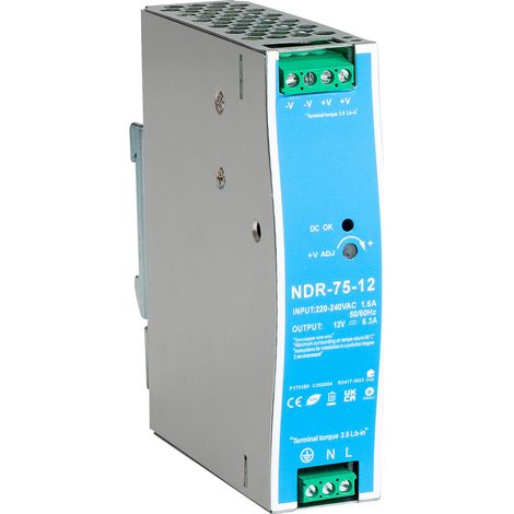 Netzteil 12V DC für DIN-Schiene 75 W (1/2)