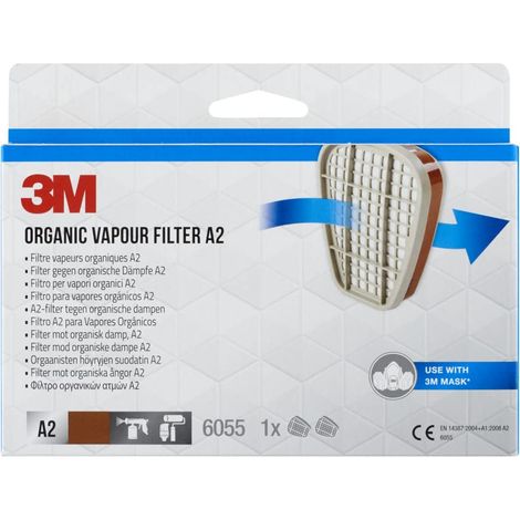 3M, cartucce per filtro attivo, codice articolo A2 06915, 2 pezzi (1/5)