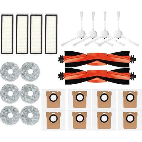 Accessoires pour aspirateur robot Xiaomi X20+ / X20 Plus : brosse latérale principale, filtre HEPA, lingette de nettoyage et sacs à poussière (1/5)