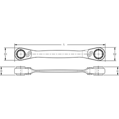 Ratschenschlüssel, 8/9-10/11mm TENGTOOLS 60050811RX 231410309