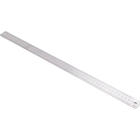 Règle en acier 0-50 cm / 0-20 pouces, double graduation métrique et impériale, haute dureté, robuste, usage autodéfense, épaisse. Règle/bâton d'autodéfense en acier au manganèse épais trempé (1/5)