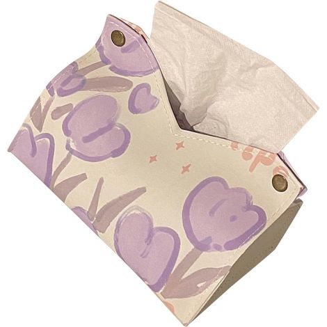 PU Leather Floral Print Face Mask Cover Large Capacity for (1/4)