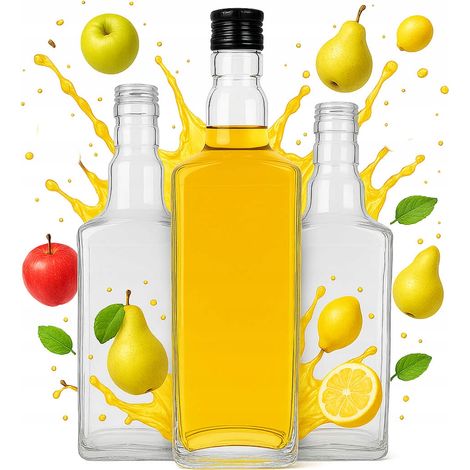 50 bottiglie da 500 ml per whisky, liquori, vino, contenitori in vetro (1/5)