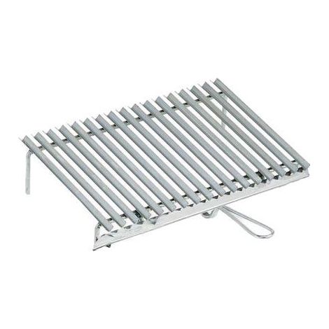 Graticola griglia in acciaio inox cm 40x35 con recupero grasso per barbecue grill pin nic arrostire