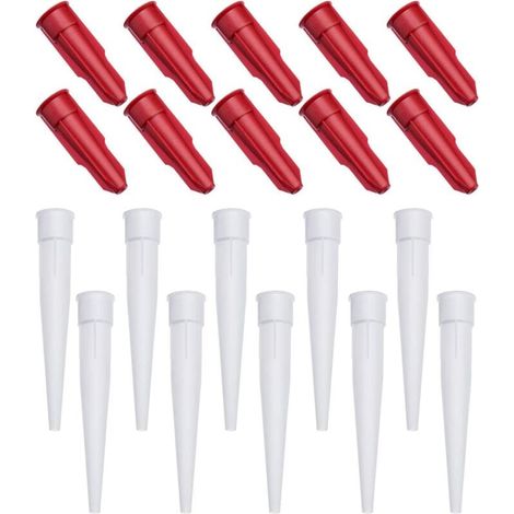 Embouts de cartouche, avec douilles en silicone, embouts de rechange transparents, embouts de rechange en silicone, embouts d'étanchéité, buses d'étanchéité, cuisine, maison, outils d'étanchéité (40) (1/4)