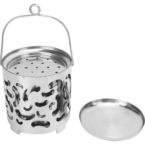Réchaud de camping multifonctionnel en acier inoxydable avec housse intégrée pour tente de camping extérieure.