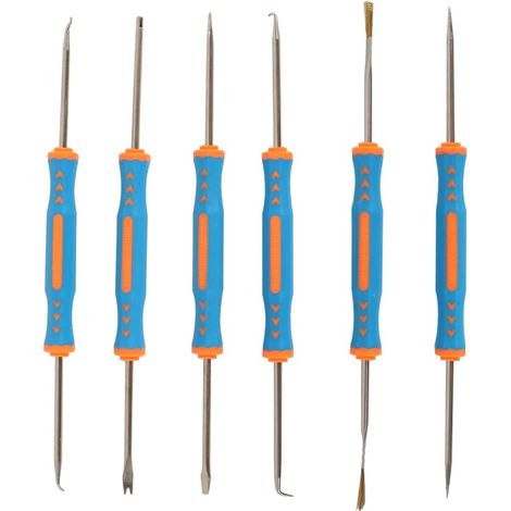 Kit de 6 Outils de soudage pour Circuits imprimés: découpe, perçage, brossage et travaux de précision (Bleu) (1/5)