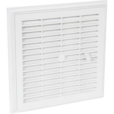 Nicoll – Grille à fermeture carrée moustiquaire 207 x 207 mm – Surface de passage 145 cm² – Pose à sceller – En extérieur