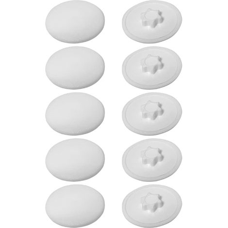 100 Capuchons à clipser Blanc pour Vis Béton Empreinte Torx T30 - Polyamide - D-Work