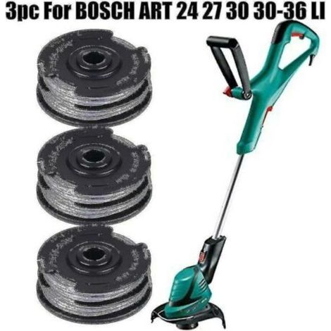 Bobines de fil 1.6mm pour coupe-bordure Bosch – Lot de 3 bobines de 6m – Ligne de coupe pré-enroulée – Accessoire durable et performant (1/4)