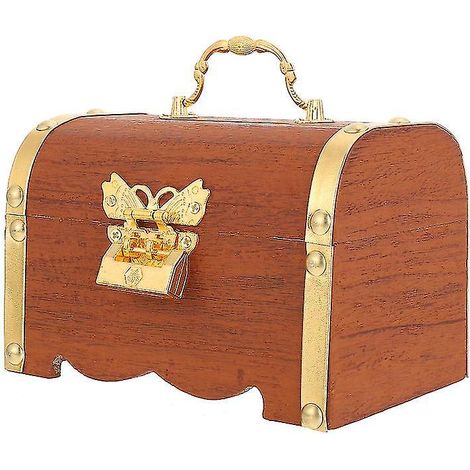 1 étui à monnaie en bois avec serrure (1/3)