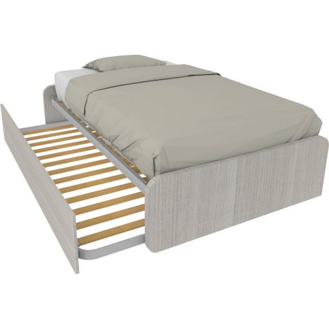 Letto 1 piazza e mezza con letto estraibile - Rovere rock (1/5)