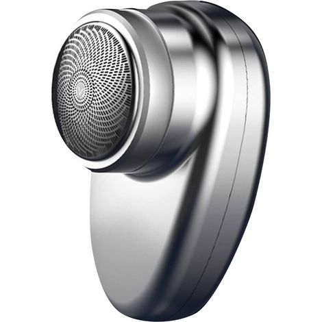 Tondues électrique portable rechargeable, coupe-barbe double tête lavable, rasoir de poche argenté, taille mini, sans fil, pour homme. (1/5)