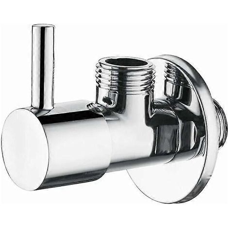 Verstellbares Absperrventil mit Griff, Eckhahn (1/2") für Küche und Bad, verchromt
