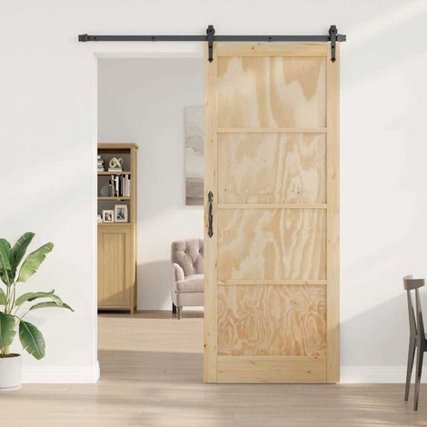 Puerta Interior ORKDAL Marrón 83 x 232 cm Madera contrachapada vidaXL
