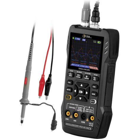 PCE Instruments Oszilloskop PCE-OC 50 mit Multimeter und Signalgenerator 2-Kanal 10 MHz Bandbreite (1/5)