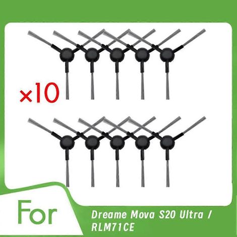 Lot de 10 brosses latérales pour aspirateur Dreame Mova S20 Ultra / RLM71CE - Accessoires et pièces de rechange (1/5)
