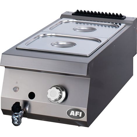 Bain-marie gaz - gamme 900 - 2 x gn 2/3 - AFI COLLIN-LUCY