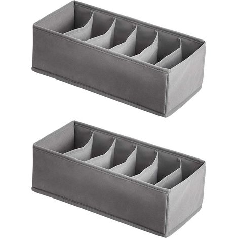 Ensemble de rangement 2 pièces – Séparateurs de tiroir pour sous-vêtements, soutiens-gorge, lingerie et accessoires – Tissu non tissé respirant – Boîtes de rangement pour coiffeuse et armoire (1/5)