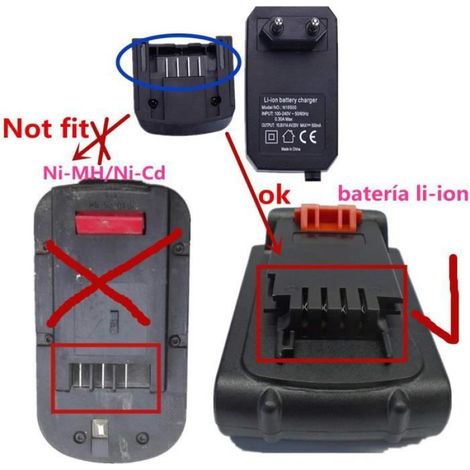 CHARGEUR DE BATTERIE Chargeur de batterie LithiumIon pour batteries lithiumion BLACK DECKER LCS1620 20V pour batteries 14V 18 V 20 (1/4)