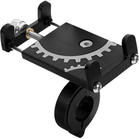 Supporto per cellulare da moto in lega di alluminio, morsetto regolabile, 20-38 mm, nero. (1/5)