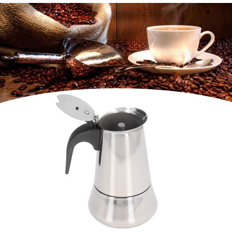 Espressokanne aus Edelstahl mit großem Fassungsvermögen, Filterkaffeemaschine, manuelle Kaffeemaschine für 4 Personen (1/5)