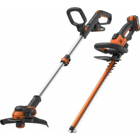 Taille-haie et coupe-bordures sans fil Worx WG918E 20 volts avec batterie 2 Ah et chargeur pour l'entretien du jardin (1/5)