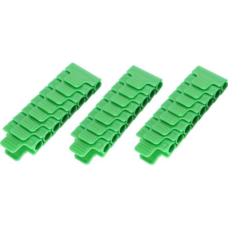 24 pinces de serrage pour film de serre en plastique, accessoires de jardinage pour tube de 11 mm, clips de fixation de bâche de culture.