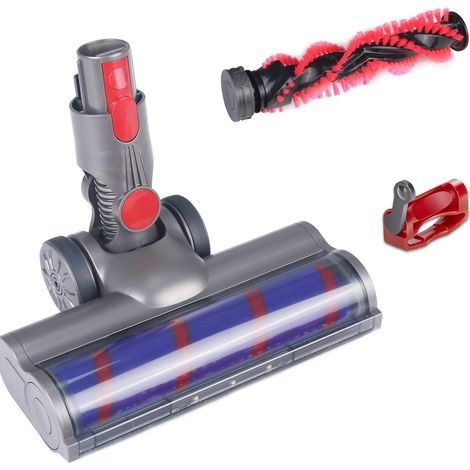 Brosse pour Dyson V7 V8 V10 V11 V15 sv12 sv14 sv15, Tete Brosse Dyson avec Turbo et Rouleau Souple, LED et Verrouillage de la gâchette, Accessoire Dyson pour Moquette, Parquets, Sol en Bois (1/5)