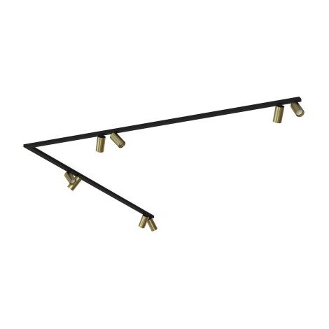 Nowodvorski Mono Corner rail 8 spots GU10 laiton/noir