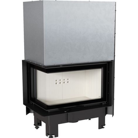 Inserto para chimenea MBM 10 BS cristal en el lado izquierdo puerta de guillotina
