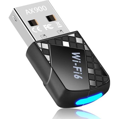1 Clé WiFi, Adaptateur USB, Double Bande 5GHz 600Mbps, 2.4GHz 286Mbps, WiFi 6, Compatible Windows 11/10/7 (1/5)