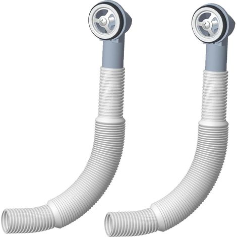 Tuyaux de Débordement,2 PCS Trop Plein Evier Kit Universel de Tuyau de Vidange (1/5)