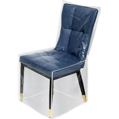 Housse de Transparente pour Chaise de Salle à Manger, Facile à Nettoyer, réutilisable, résistante pour aux Taches, en PVC, Anti poussière, 104 x 55.8 (1/5)