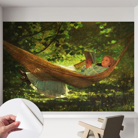 Carta da parati autoadesiva - Fotomurale adesivo - design elegante - stile moderno - Relax sull'amaca 152x104 cm (1/5)