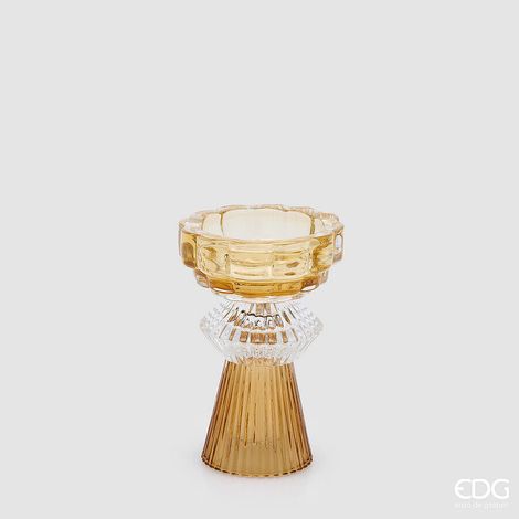 EDG Enzo De Gasperi Portacandela Natalizio a Coppa H15 Ø10 cm Marrone Mix – Decorazione di Natale (1/5)