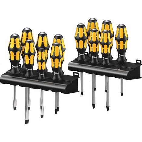 Wera 133285 Kraftform Hammer Thru Chiseldriver 13 Piece Screwdriver Set
