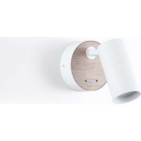 Aplique De Pared Interior "VILSA" - Orientable - GU10 - Blanco (1/5)