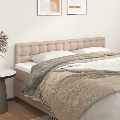 Tête de lit 160 x 5 x 78/88 cm, hauteur réglable, similicuir cappuccino - PANGIVO (1/5)