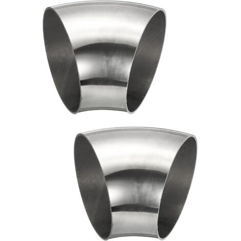 2 Stück 45°-Rohrbogen, 70 mm Außendurchmesser, Auspuffrohrbogen aus Edelstahl 304 für Auspuffrohr-Handlauf (1/5)