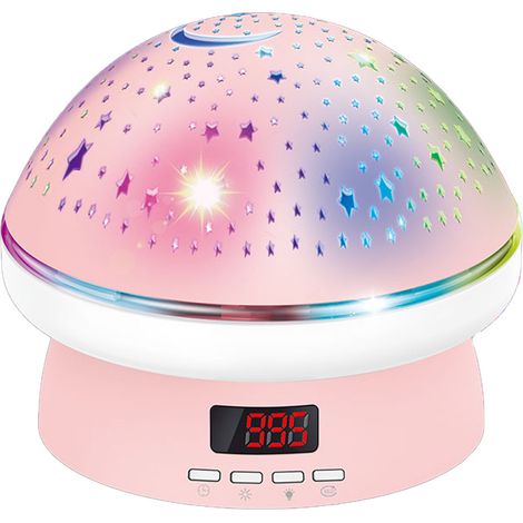 Lampe de projection rose en forme de champignon - veilleuse d'ambiance pour chambre (1/5)