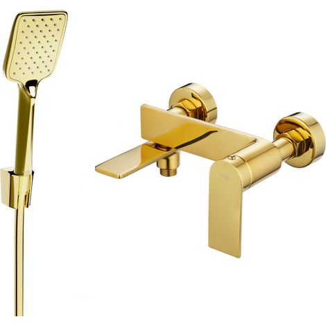 Mexen Zero R62 rubinetto da bagno con set doccia, oro - 7113R62-50 (1/3)