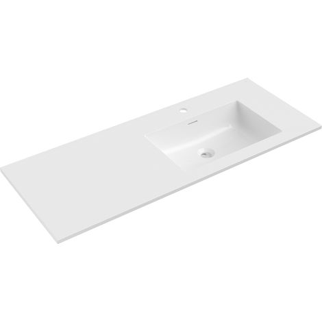 Mexen Otis Einbauwaschbecken rechts 121 x 46,5 cm, weiß glänzend - 25181200P