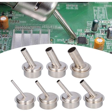 Buse inclinée 861 (7 pièces) - Accessoires pour station de dessoudage à pistolet à air chaud 861, buse spéciale pour microscopes, buse inclinée pour la réparation de téléphones portables. (1/5)