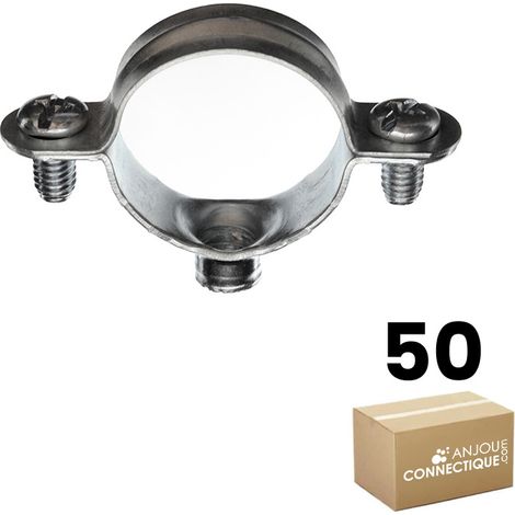 Boîte plastique de 50 colliers simple métallique pour tube Ø34 - Ram