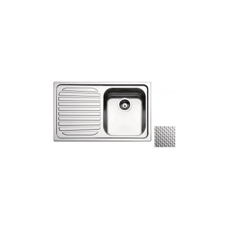 Apell RO791ILAC Serie Venezia Lavello da Incasso 1 Vasca con Gocciolatoio Sinistro Acciaio Inox Antigraffio 79x50 cm colore Acciaio inox (1/2)